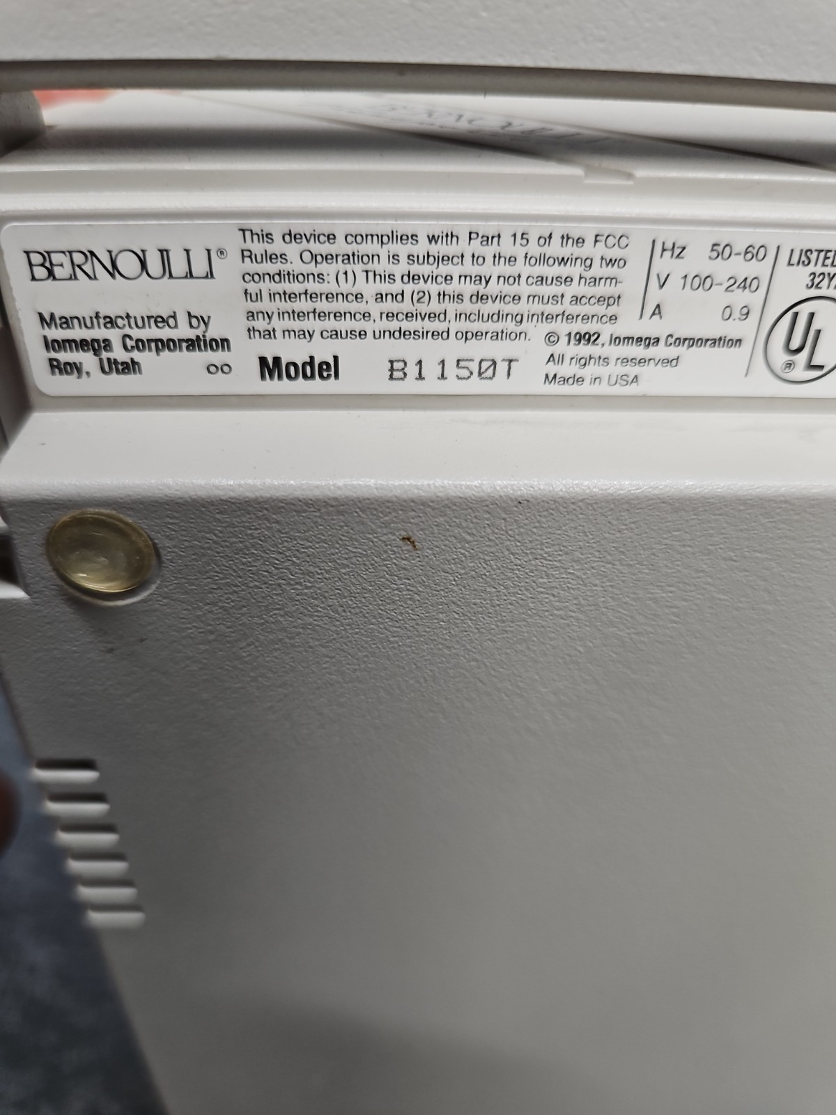 Vtg Bernoulli Transportable Iomega 150 MultiDisk B1150T