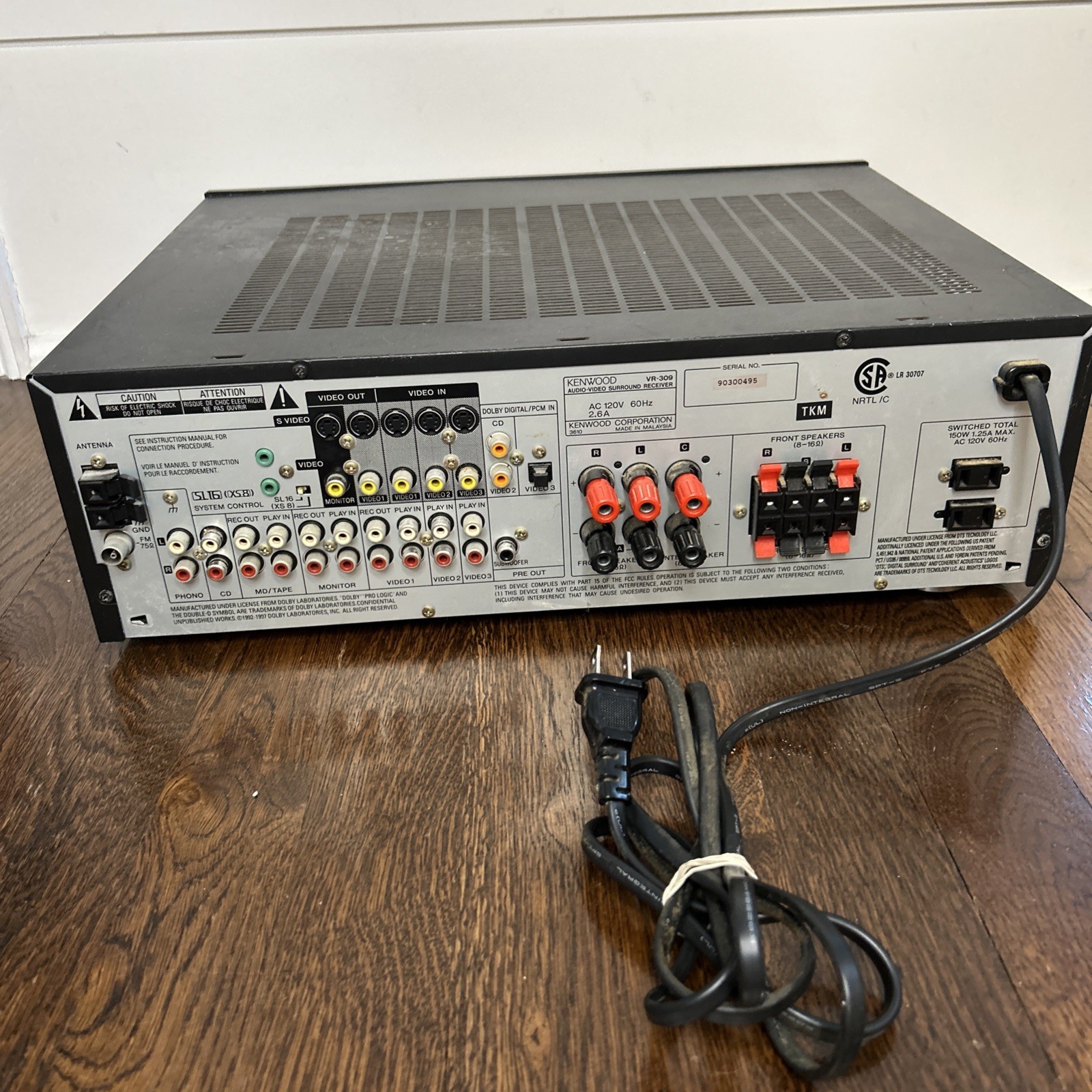 KENWOOD VR-309 5.1 DOLBY DIGITAL RECEIVER