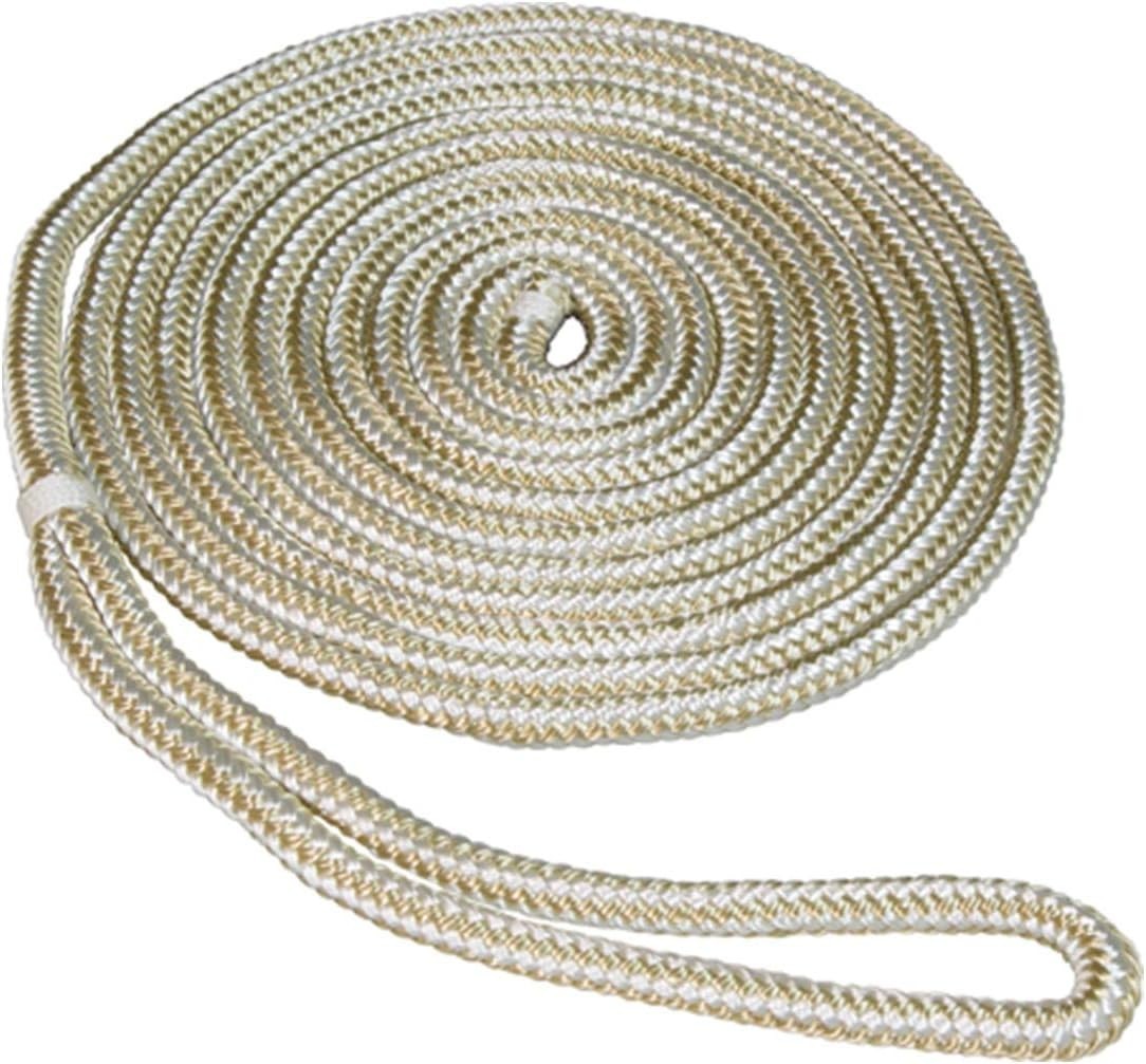15' Double Braid Nylon Dockline for Secure and Stylish Boat Docking
