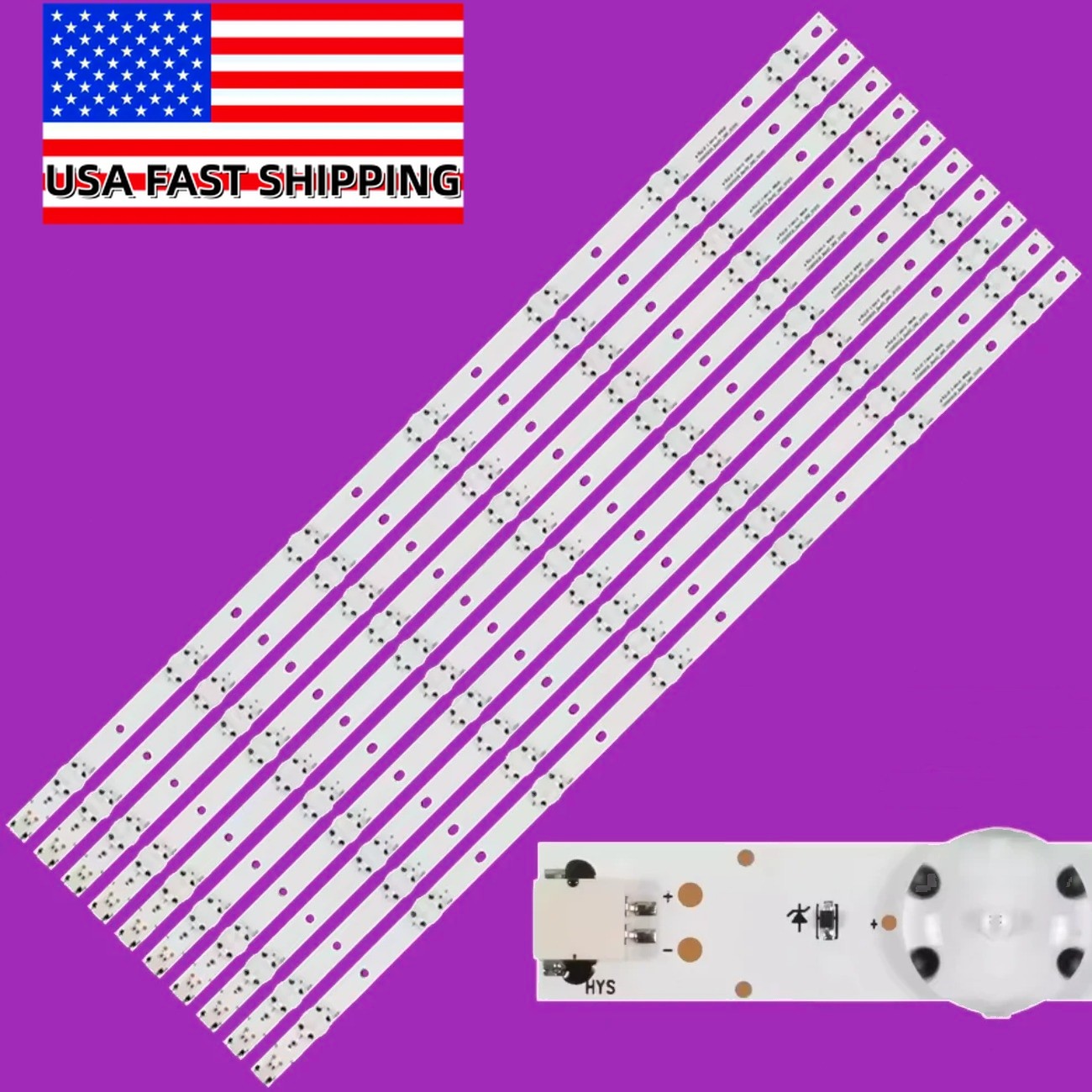 10Pcs LED Strips  Vizio E60U-D3 LFTRURAS SVG600A26_Rev02_UHD LED Backlight Bars