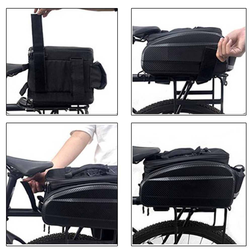 Waterproof Rear Rack Storage Bag for Bike with Reflective Strip 17L 30L