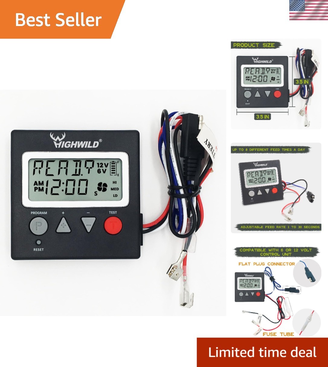 Universal Digital Timer for Game Feeders - Battery Powered, Easy Setup