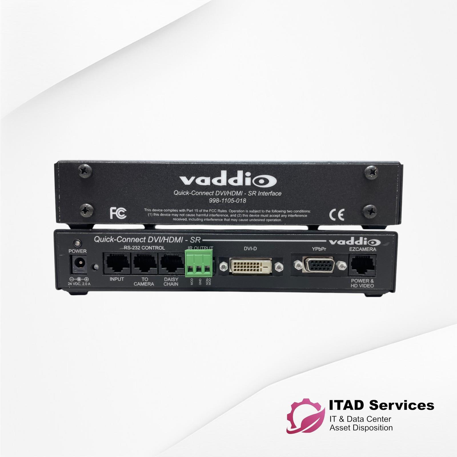 VADDIO 998-1105-018 Quick-Connect DVI/HDMI-SR Interface - NO AC ADAPTER - TESTED