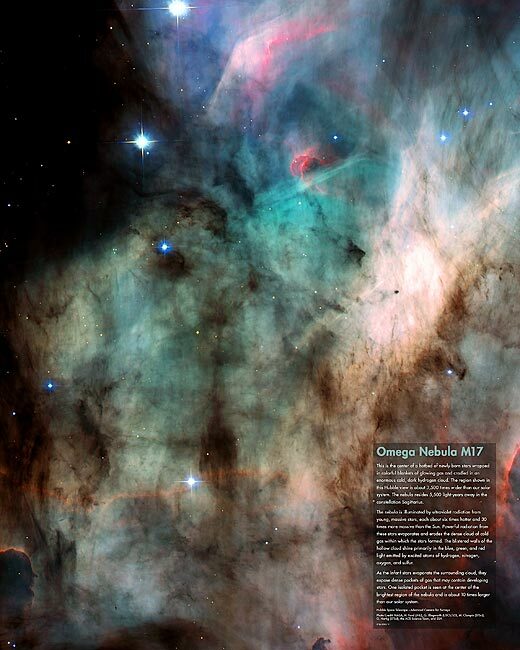 HUBBLE SPACE TELESCOPE OMEGA NEBULA M17 8x10 GLOSSY PHOTO PRINT