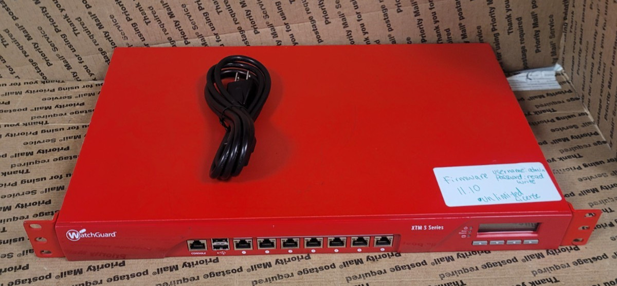 WatchGuard XTM 5Series XTM 505 NC2AE8 Firewall Security Appliance (TESTED)