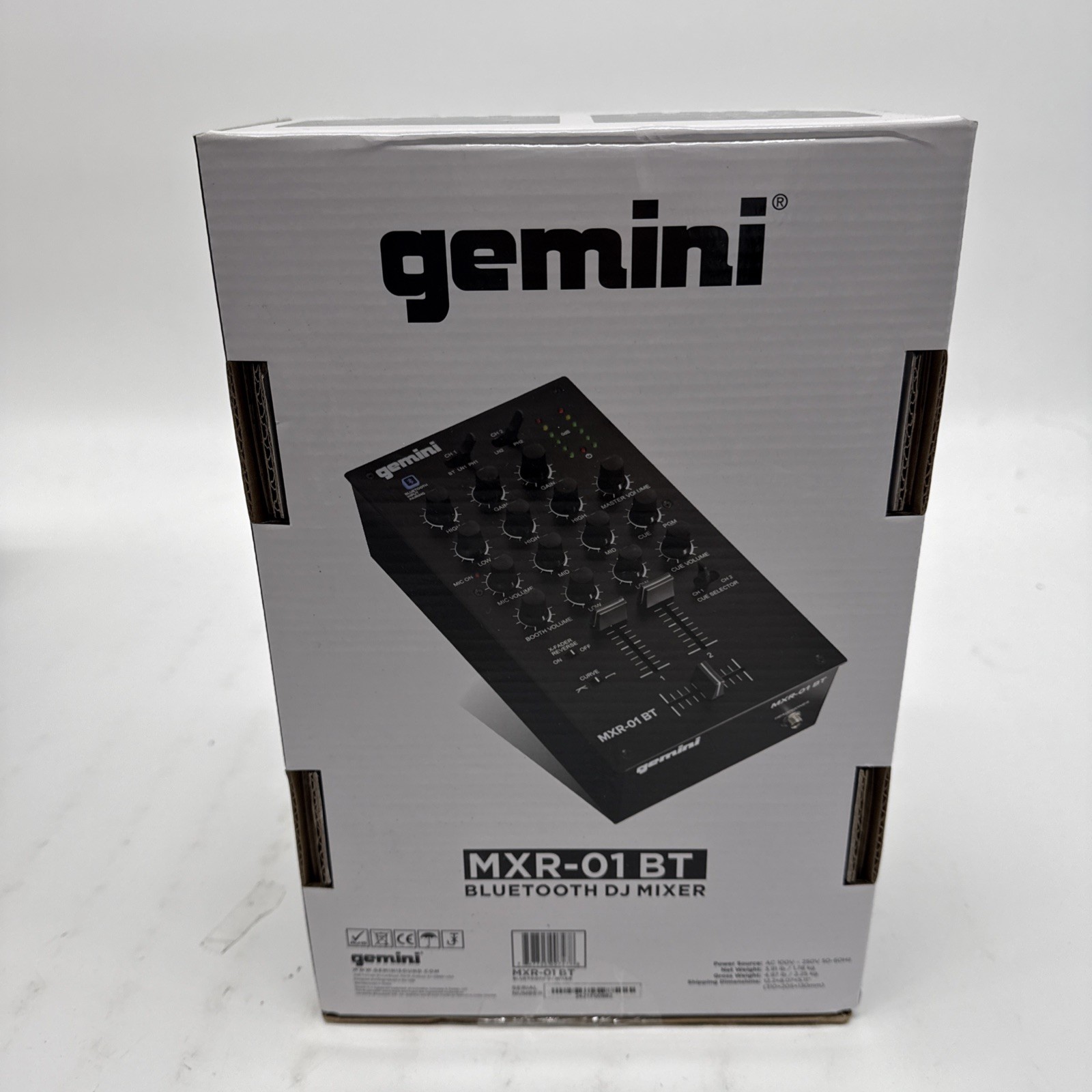 Gemini MXR-01BT 2 Channel Professional DJ Mixer With Bluetooth Input