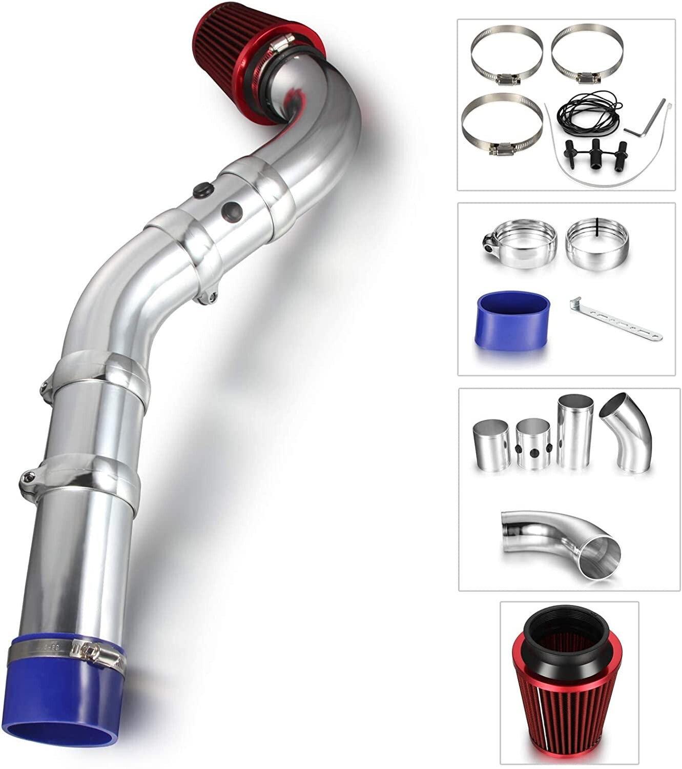 3" INDUCTION KIT UNIVERSAL PERFORMANCE COLD AIR FILTER INDUCTION INTAKE KIT