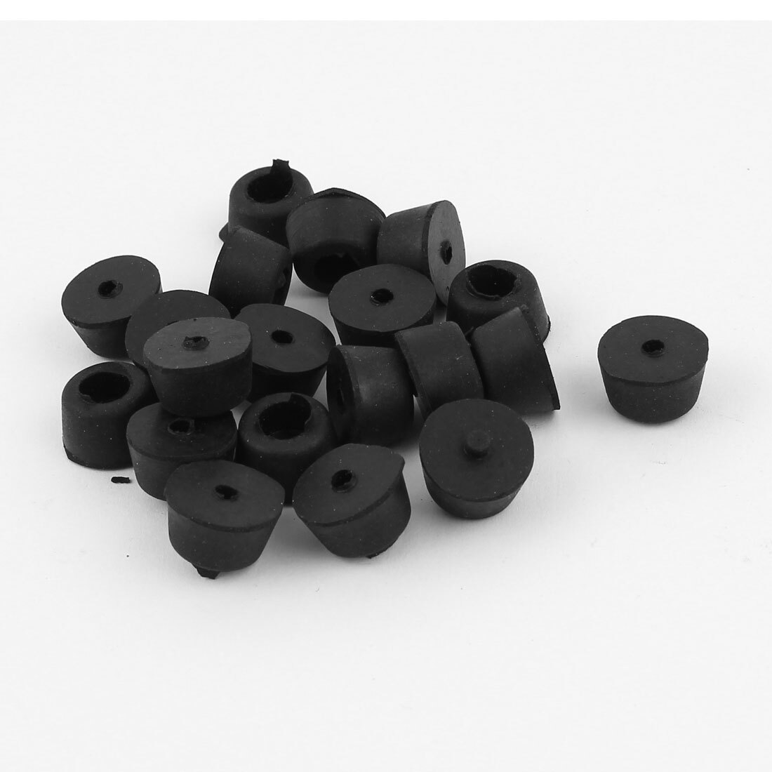 20 Pcs Universal Tapered Black Rubber Feet Bumper Pad Washer 9mm x 14mm