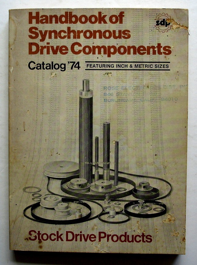 Stock Drive Products Catalog '74: Handbook of Synchronous Drive Components