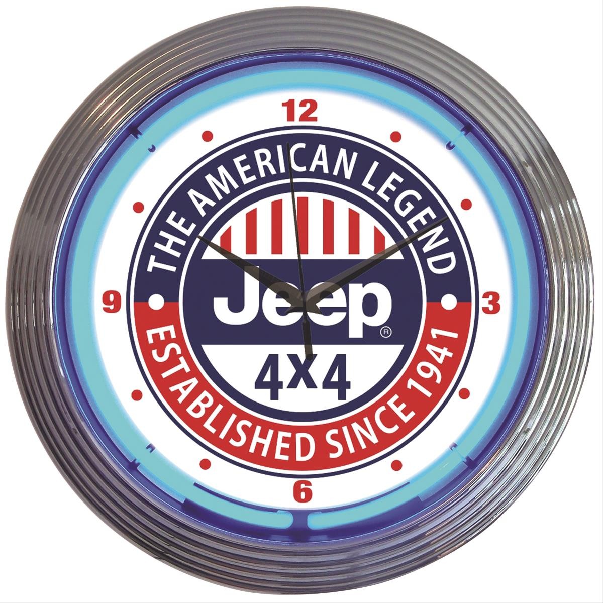 Fits Jeep� Neon Clock 8Fits JeepX