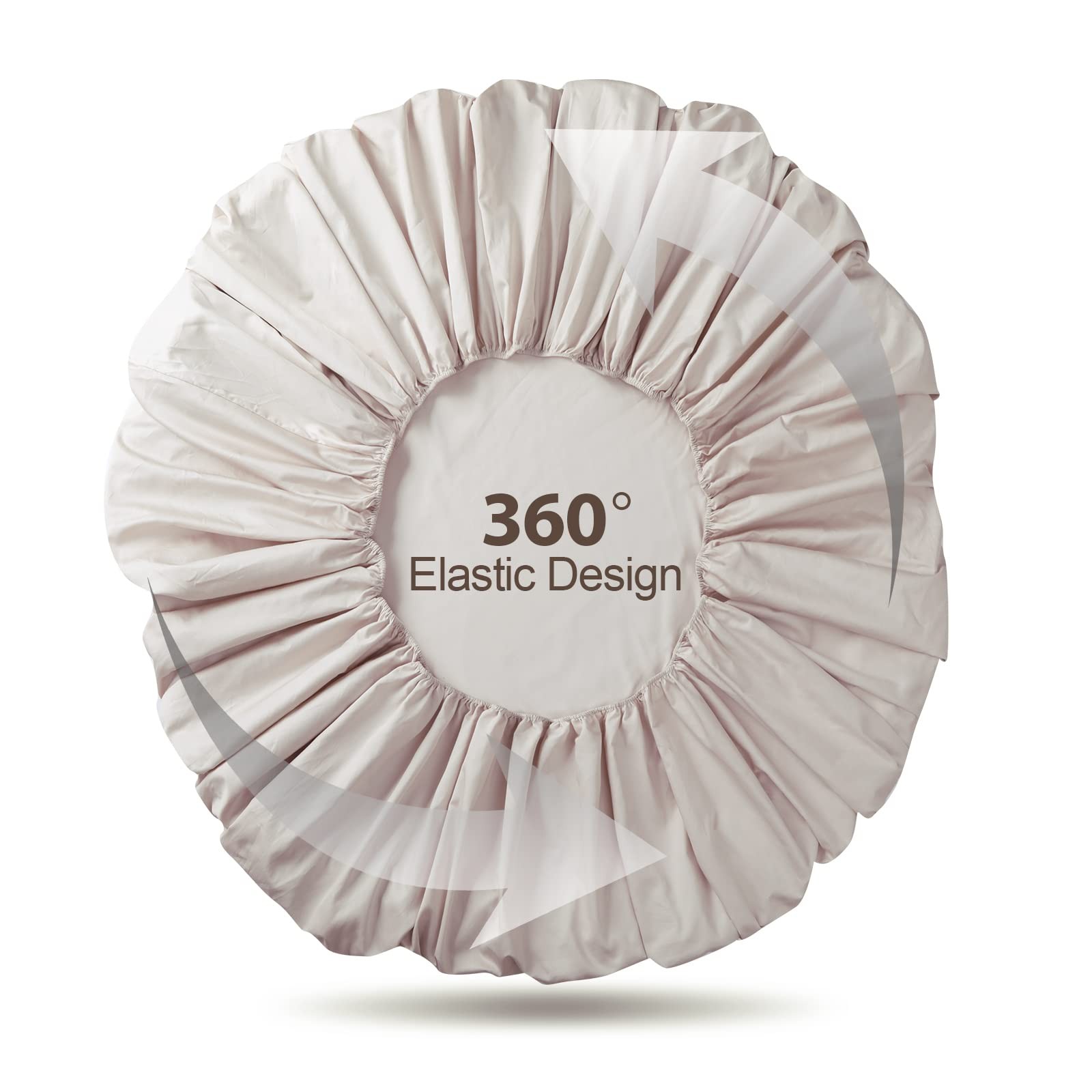 Full Size 100% Egyptian Cotton Fitted Sheets 600 Thread Count 16" Deep Pocket