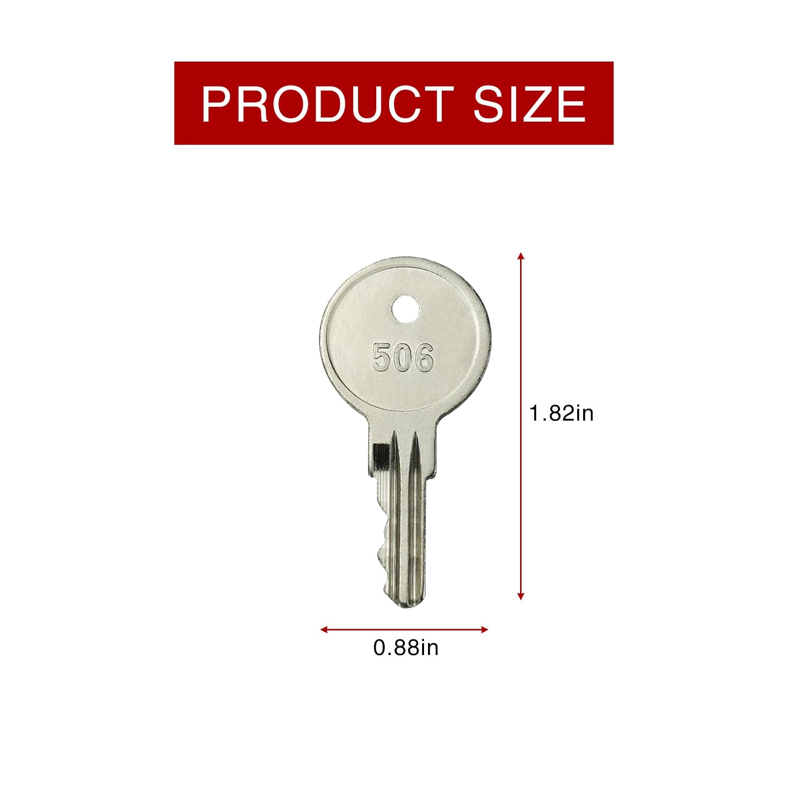 4Pcs CH506 Replacement Keys RV Compartment Lock Truck Tool Box Keys-Code 506
