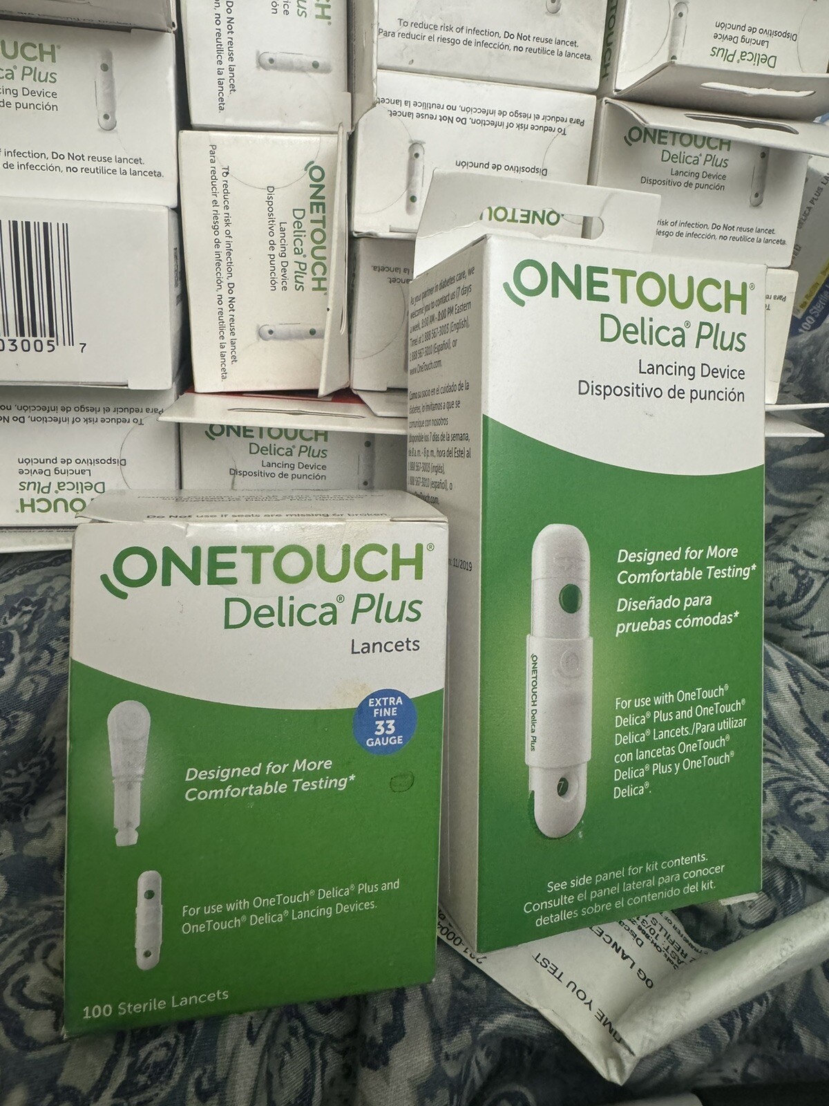 @@combo@ One Touch Delica Plus Lancing Device New &&& 100 Delica Lancet