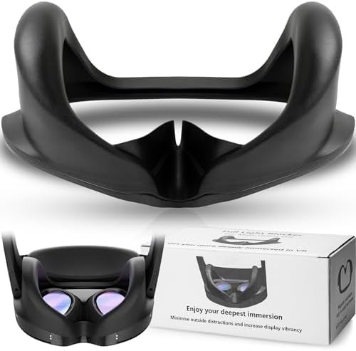 for Quest Pro Full Light Blocker,Silicone Facial Interface Magnetically attaches