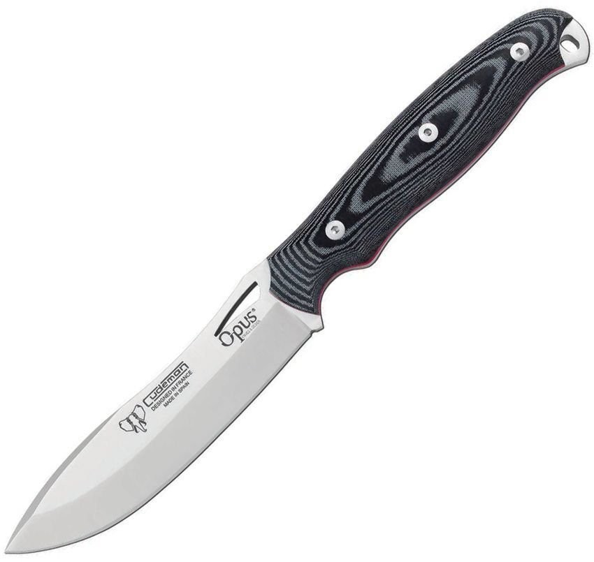 Cudeman Hunting Knife Opus Ness Black Micarta Fixed Blade Knife - 208-M