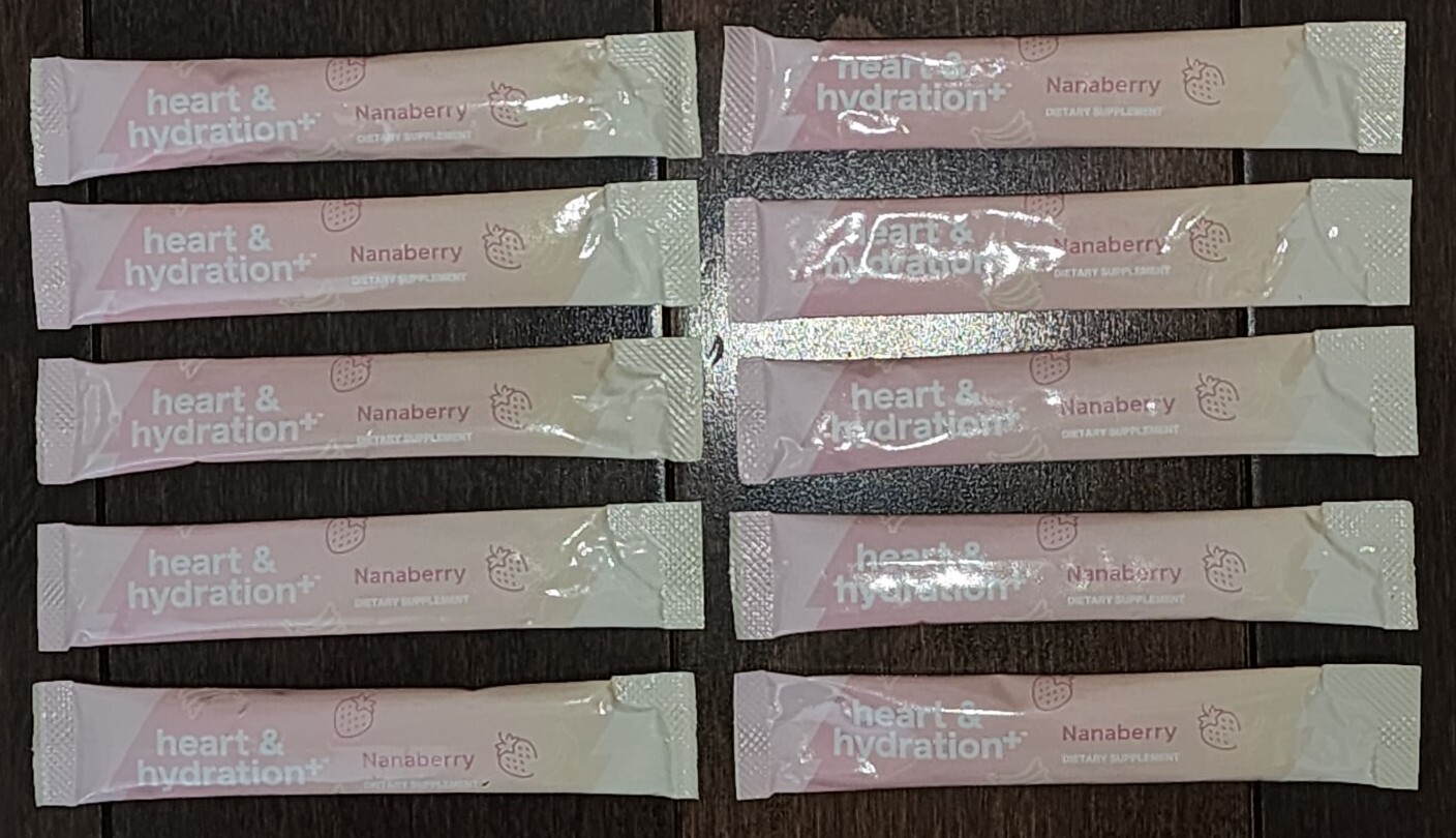 TruVision Truvy Heart & Hydration Nanaberry Flavor 10 Packets New Sealed
