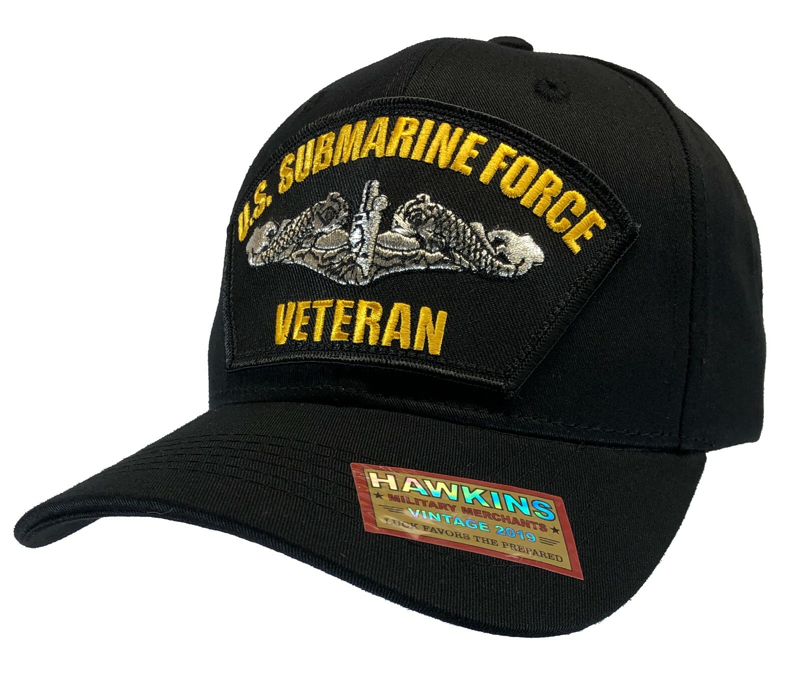 "VETERAN" U.S. Navy Submarine Hat Black Ball Cap
