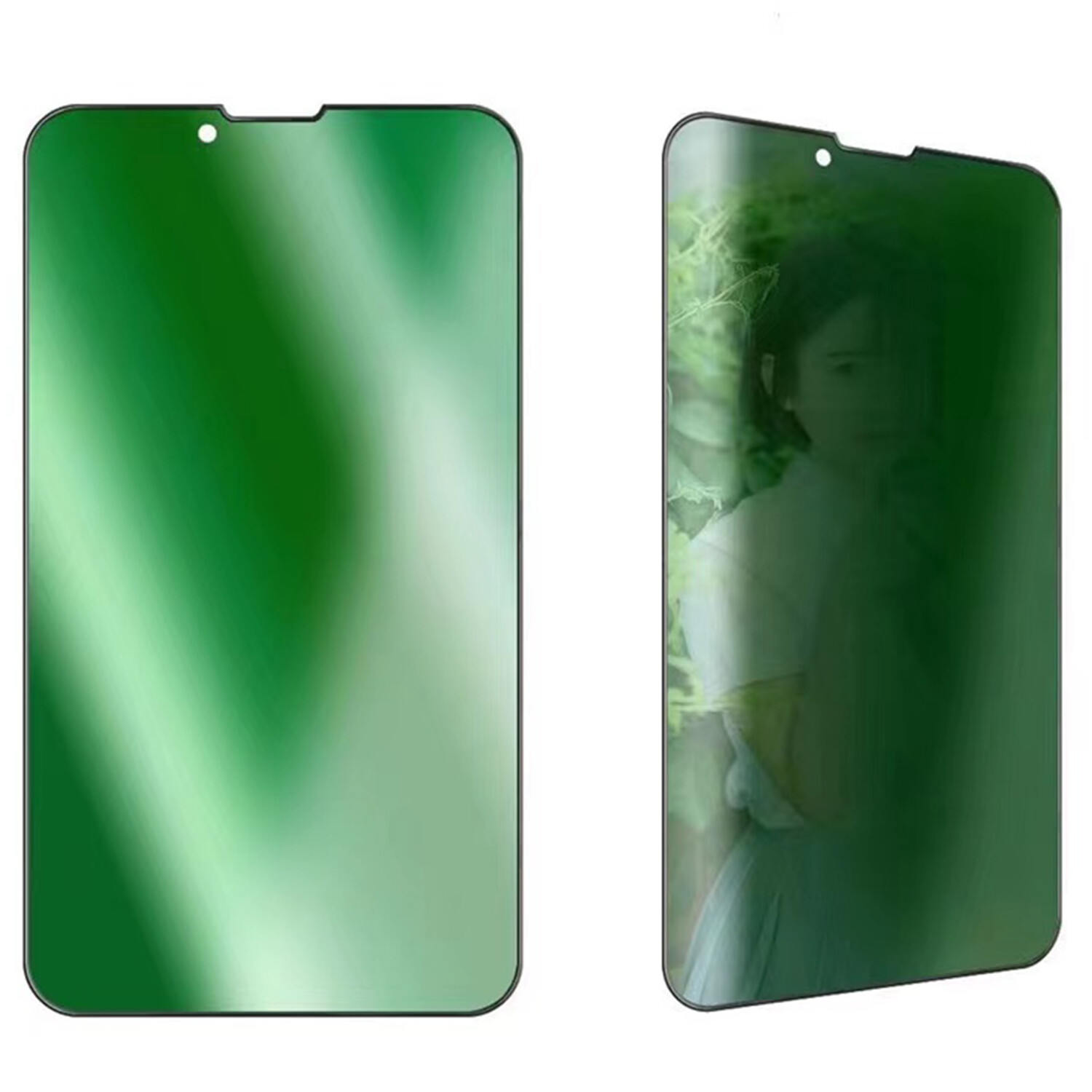 Mirror Privacy Tempered Glass Anti-Spy Screen Protector For iPhone 14 13 Pro Max