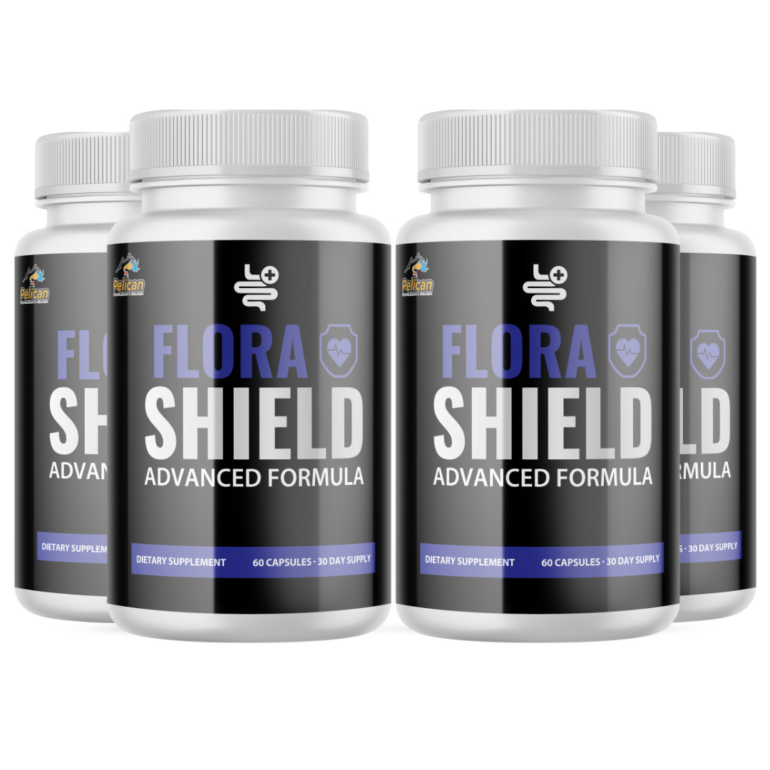 Flora Shield- Oral & Digestive Support- 4 Bottles- 240 Capsules