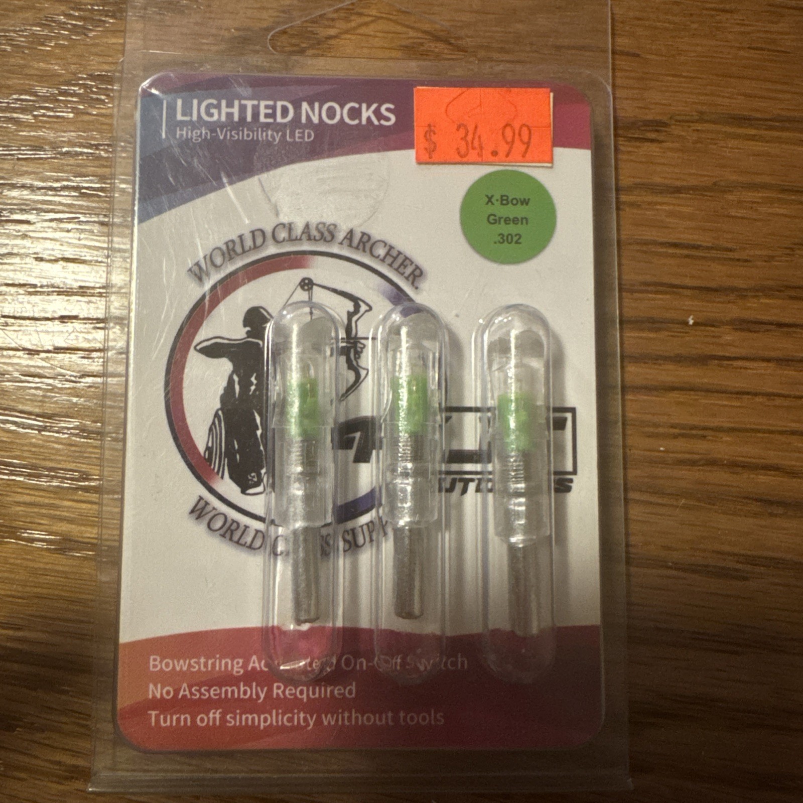 4KJT Outdoors X-bow Lighted Nocks Green Color .302 Diameter