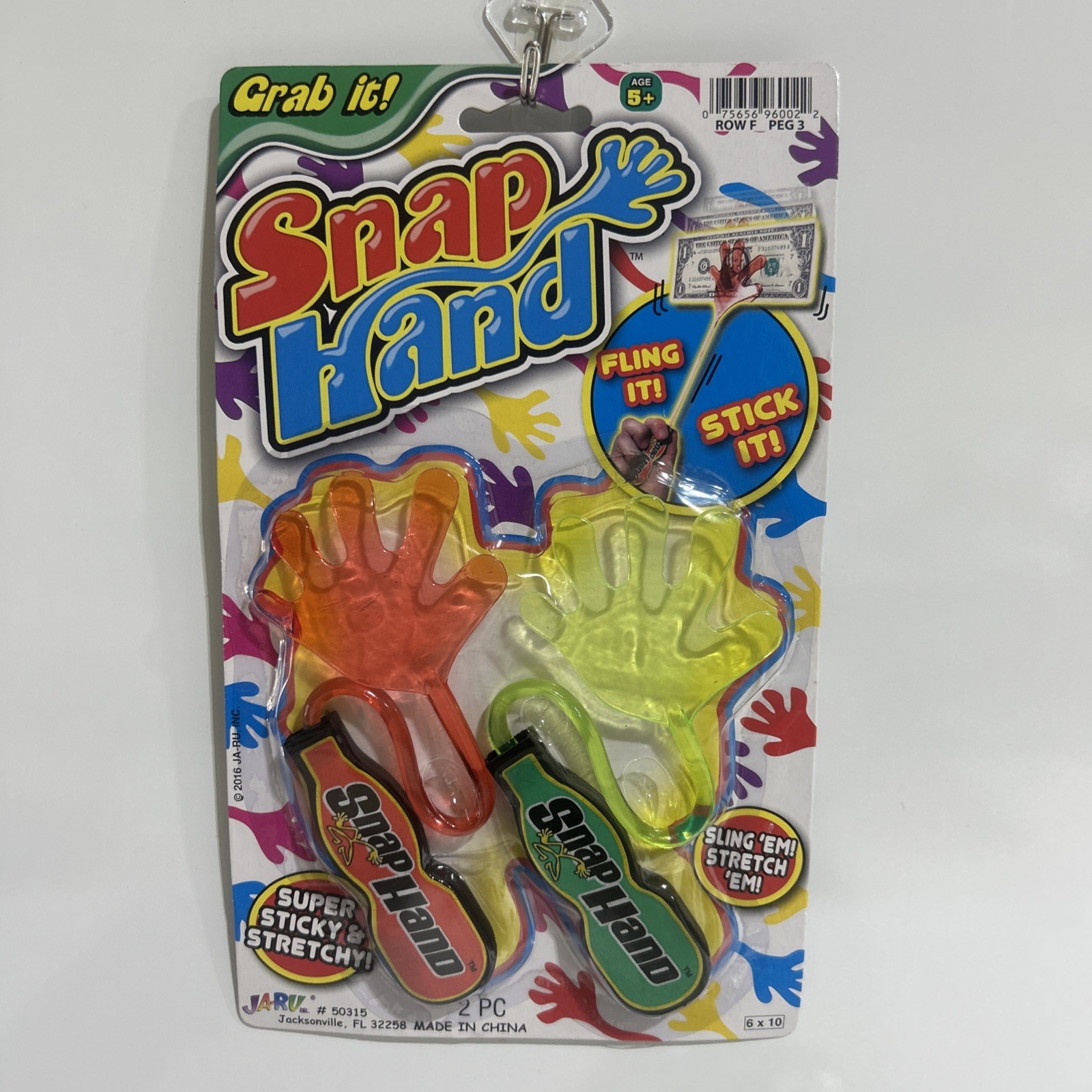 2016 JARU Sticky Snap Hand Stretchy Grab with Handles 2 Pack New