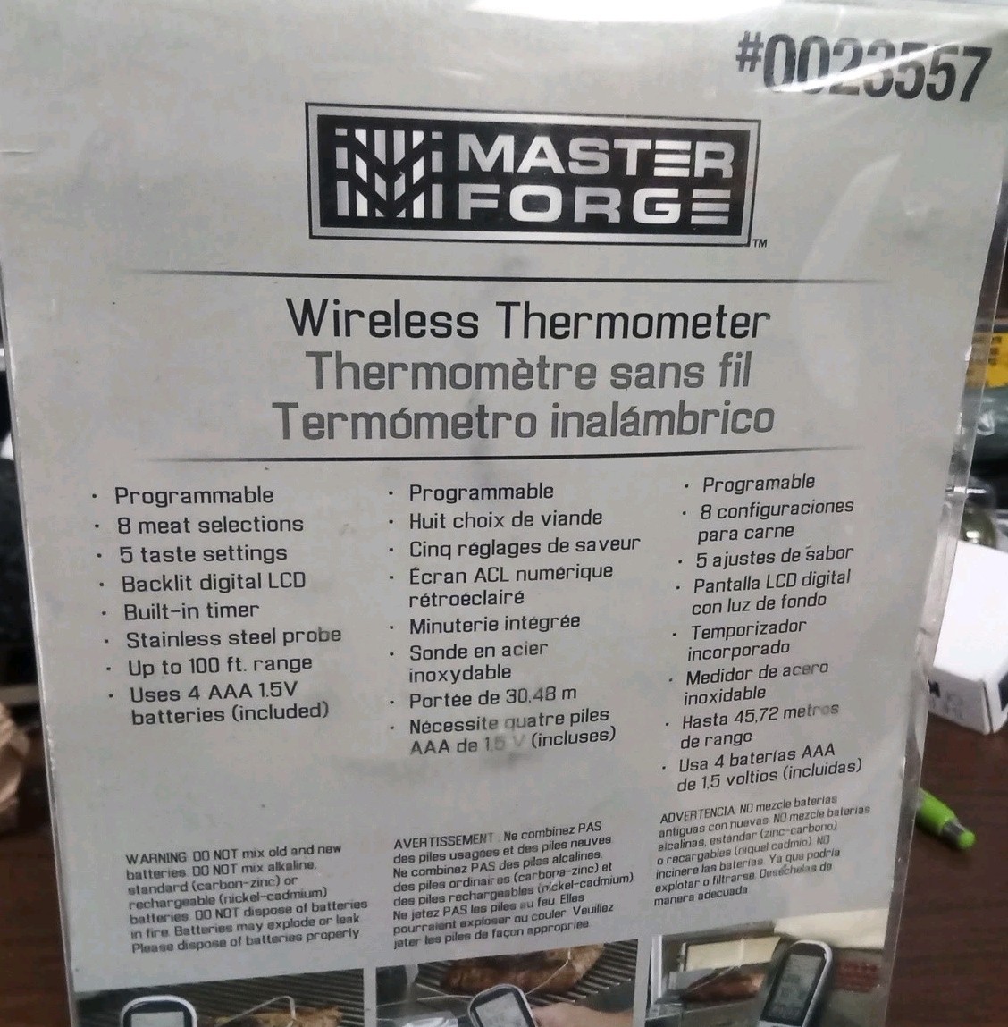 Master Forge SBQ-3990-AT Wireless Programmable Digital Meat Thermometer