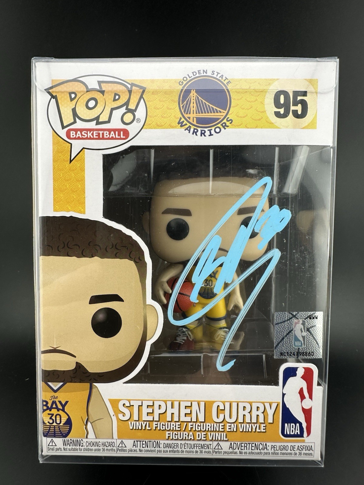 Stephen Curry #43 Signed Golden State Warriors Pop Vinyl Heritage COA NBA COA