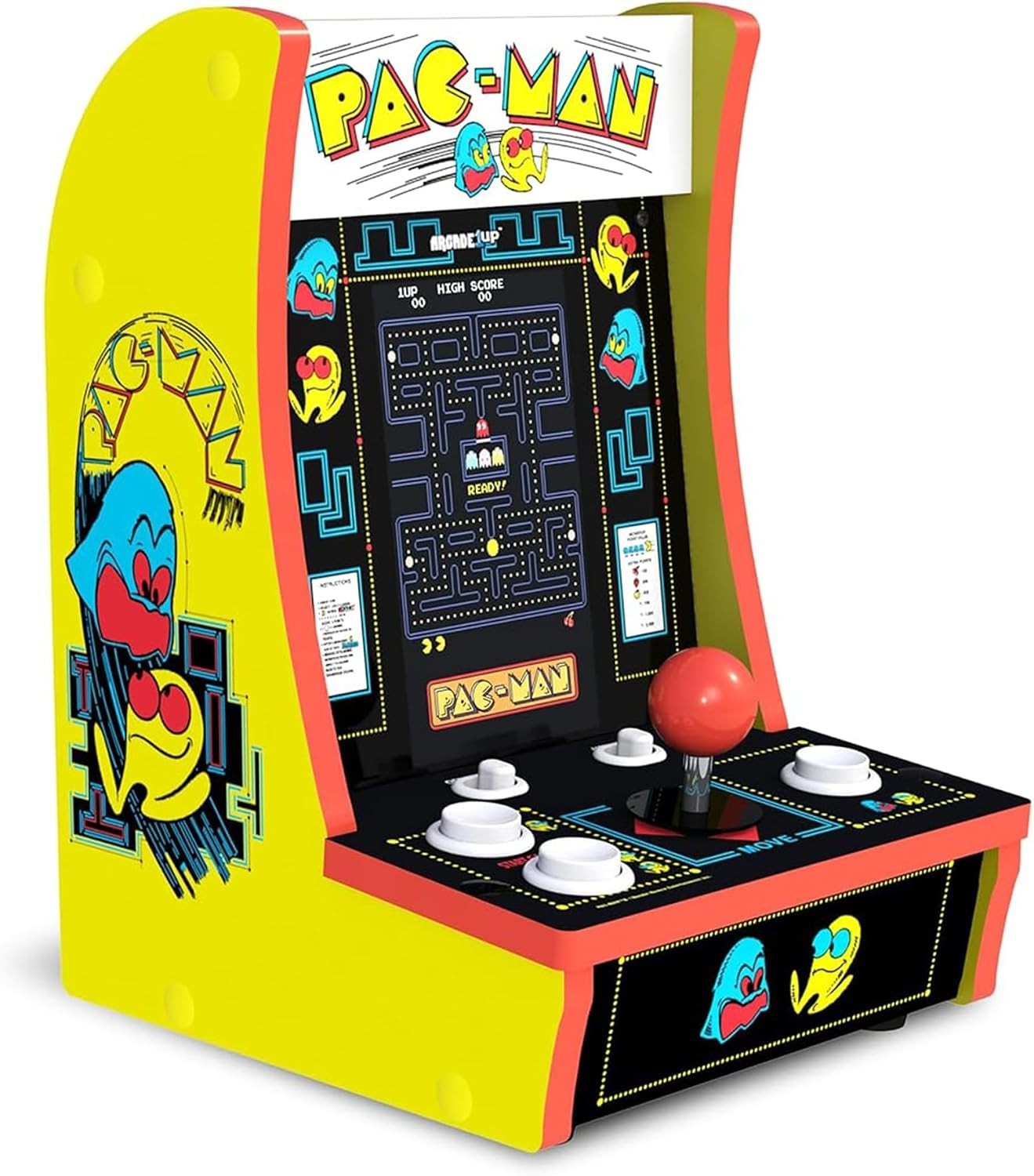 Arcade1Up PAC-MAN Countercade: Portable Mini Arcade with 3 Classics & 7" Screen