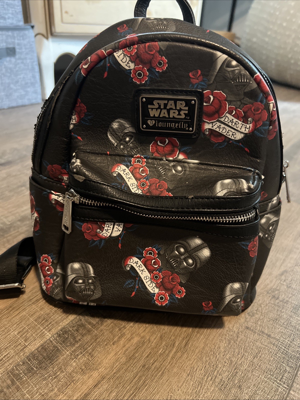 Loungefly Star Wars Darth Vader Dark Side Rose Tattoo Mini Backpack