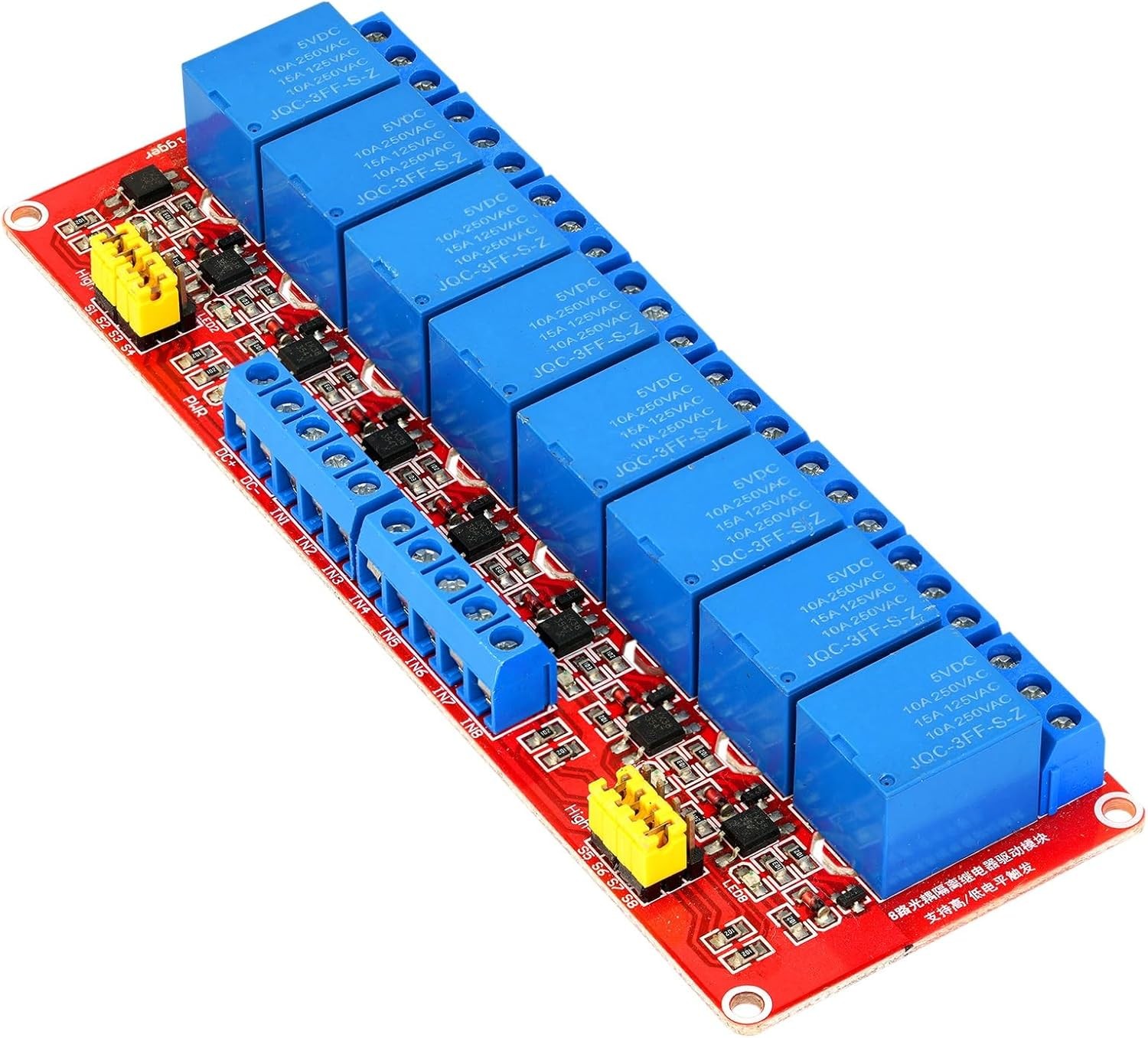 Optocoupler Isolation Relay Module High Low Level Trigger 1 8 Channel 24V