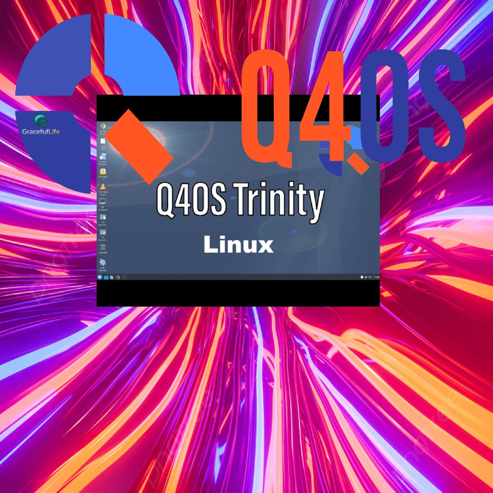 Q4OS (Trinity Edition) Linux 64-Bit  Live Install Boot Software ~ 2025 edition