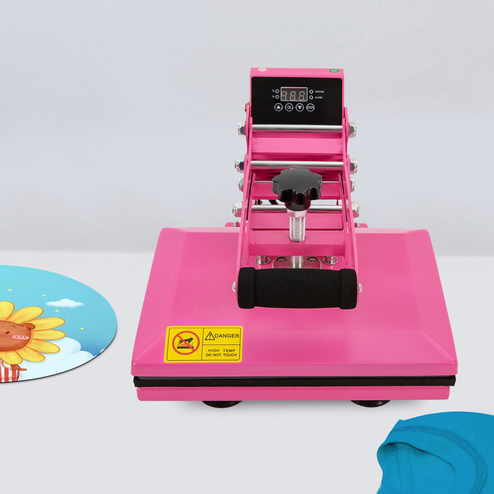 NEW 11.8*9inches Heat Press Machine FOR DIY T Shirts/T Shirt Press Machine Pink