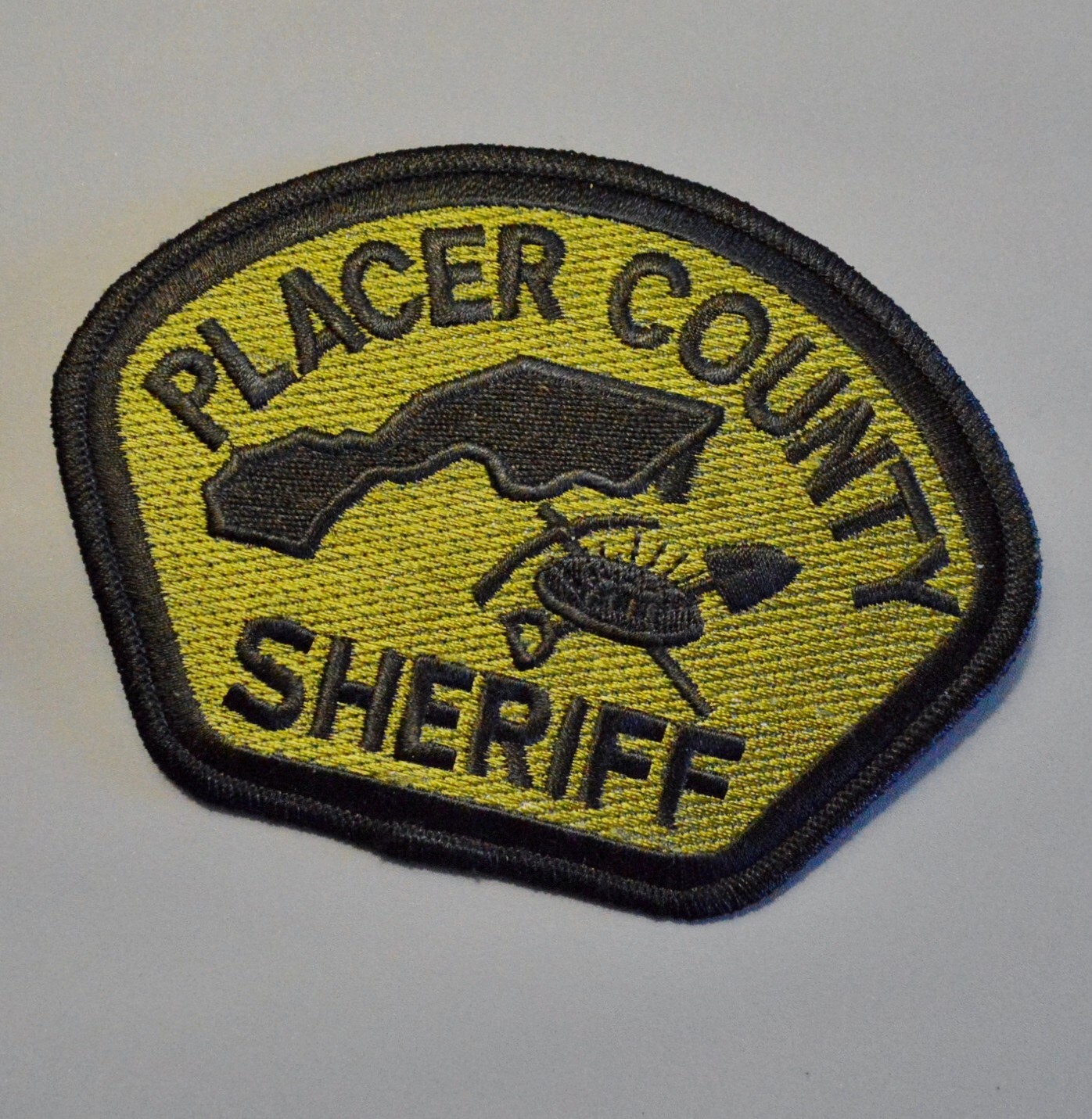 Placer County California Sheriff Subdued Black & OD Patch ++ Mint CA