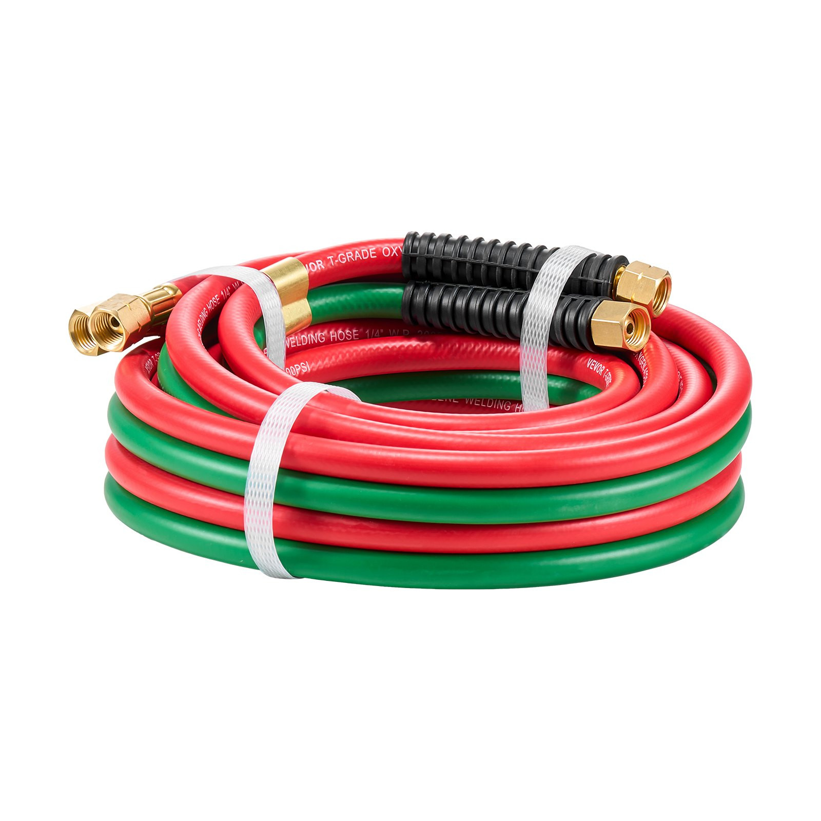 VEVOR Oxygen Acetylene Hose, 1/4-Inch x 15FT Oxy Acetylene Hose with 9/16"-18 B