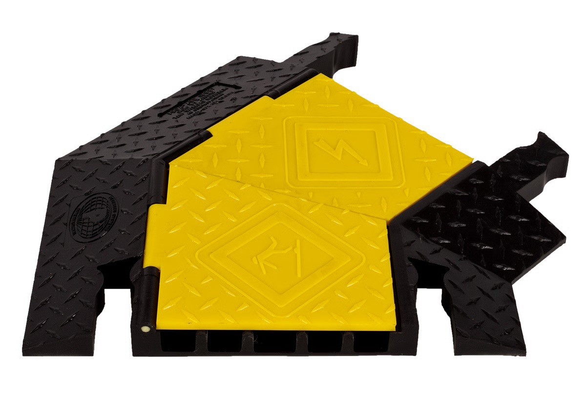 Yellow Jacket Yj5tr-125-Y/B Cable Protector 45 Deg Right Turn, 1-7/8 In H, 2 Ft