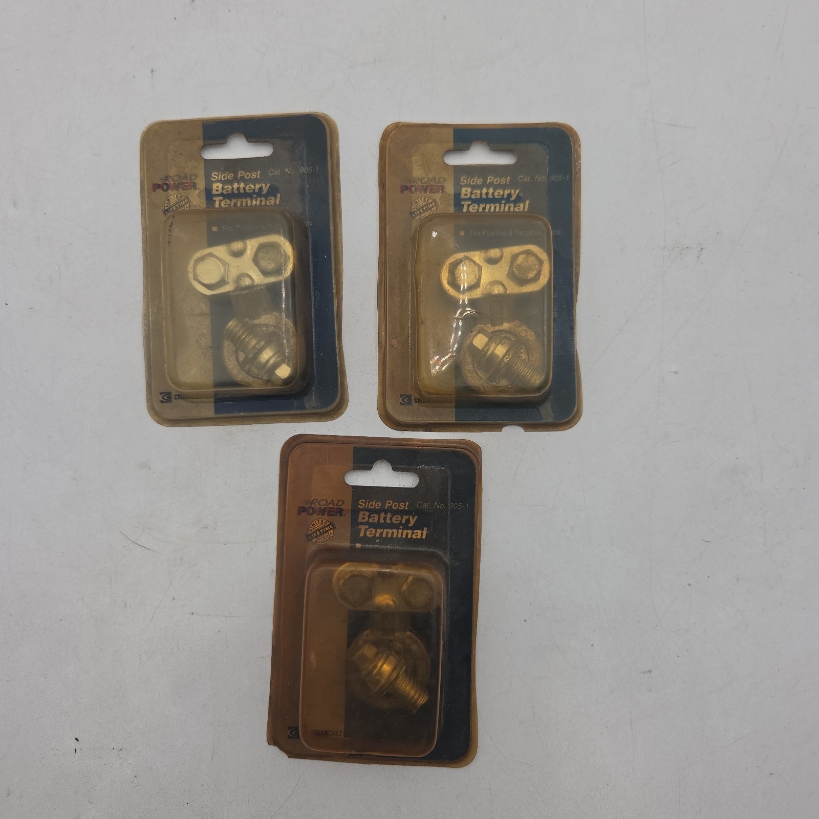 Lot of 3 Road Power Lead-Free Side Battery Terminals, 905-1, Heavy Duty, New