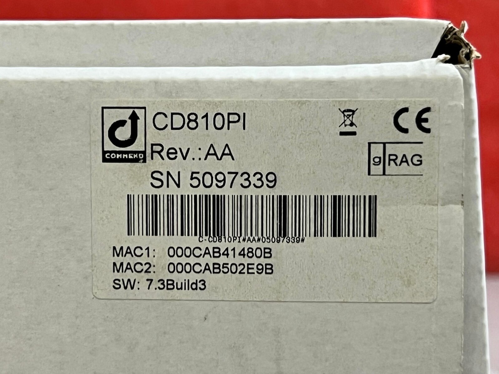 COMMEND CD810PI REV AA Control Desk Base Terminal
