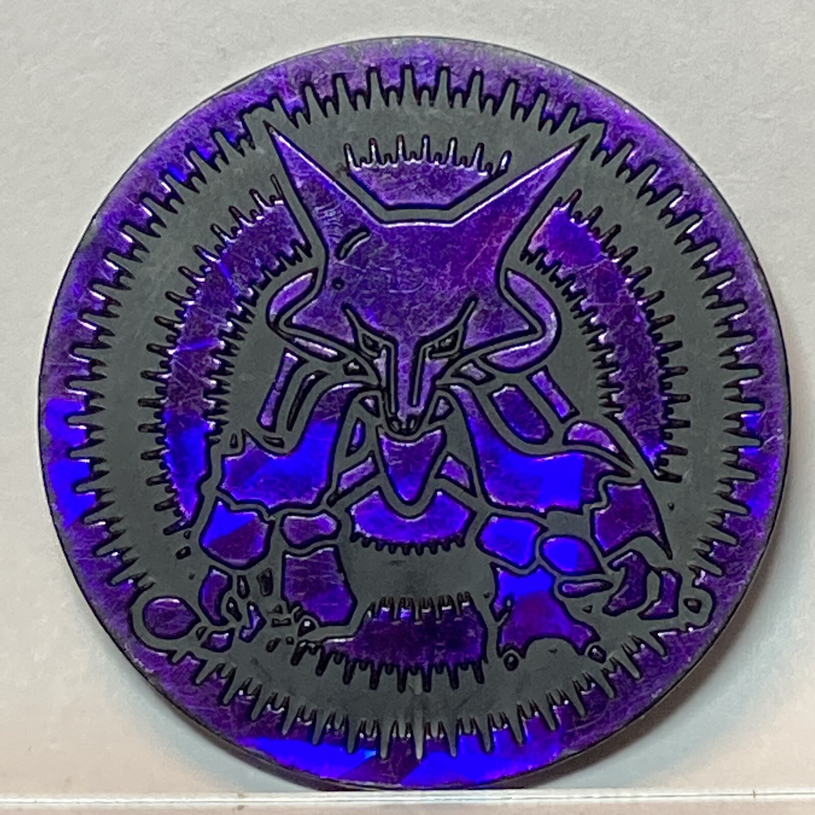 Pokemon Trading Card Games Alakazam Purple Plastic Medal Japanese