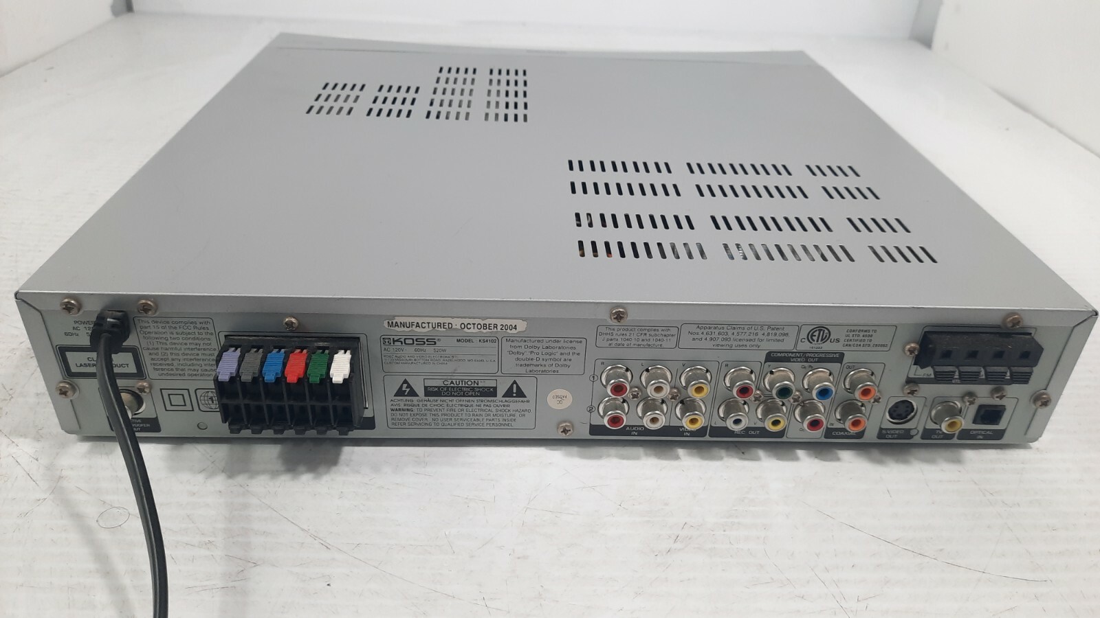 Koss KS4102/ 520 W/ Home Theater System Reciever only ●● TESTED ●●