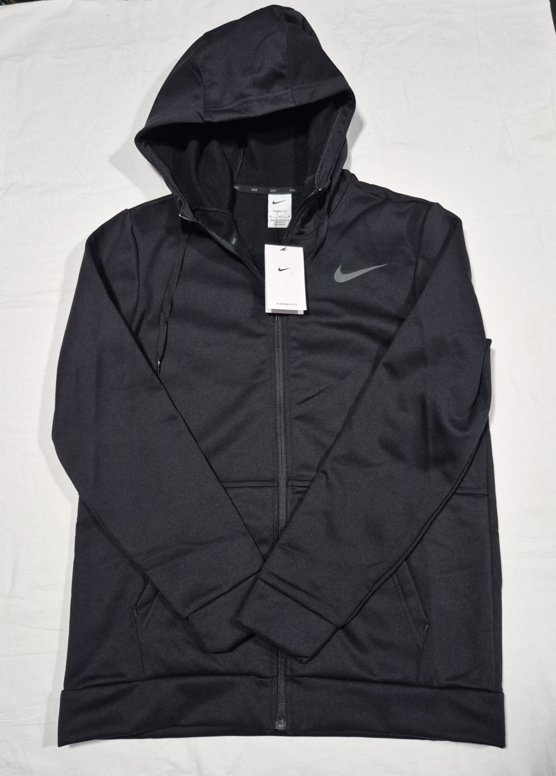 Nike Mens Therma-Fit Fleece Full-Zip Hoodie Sweatshirt CU6231 010 SZ Medium