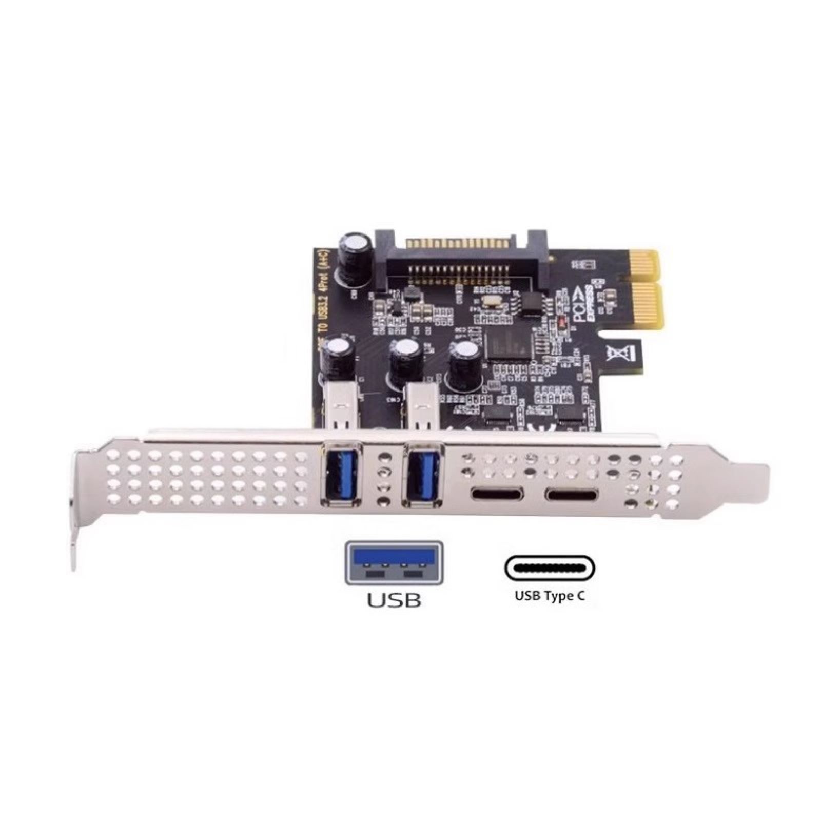 New PCI Express to USB PCIE Adapter Card With PCI-E 1X External Interface