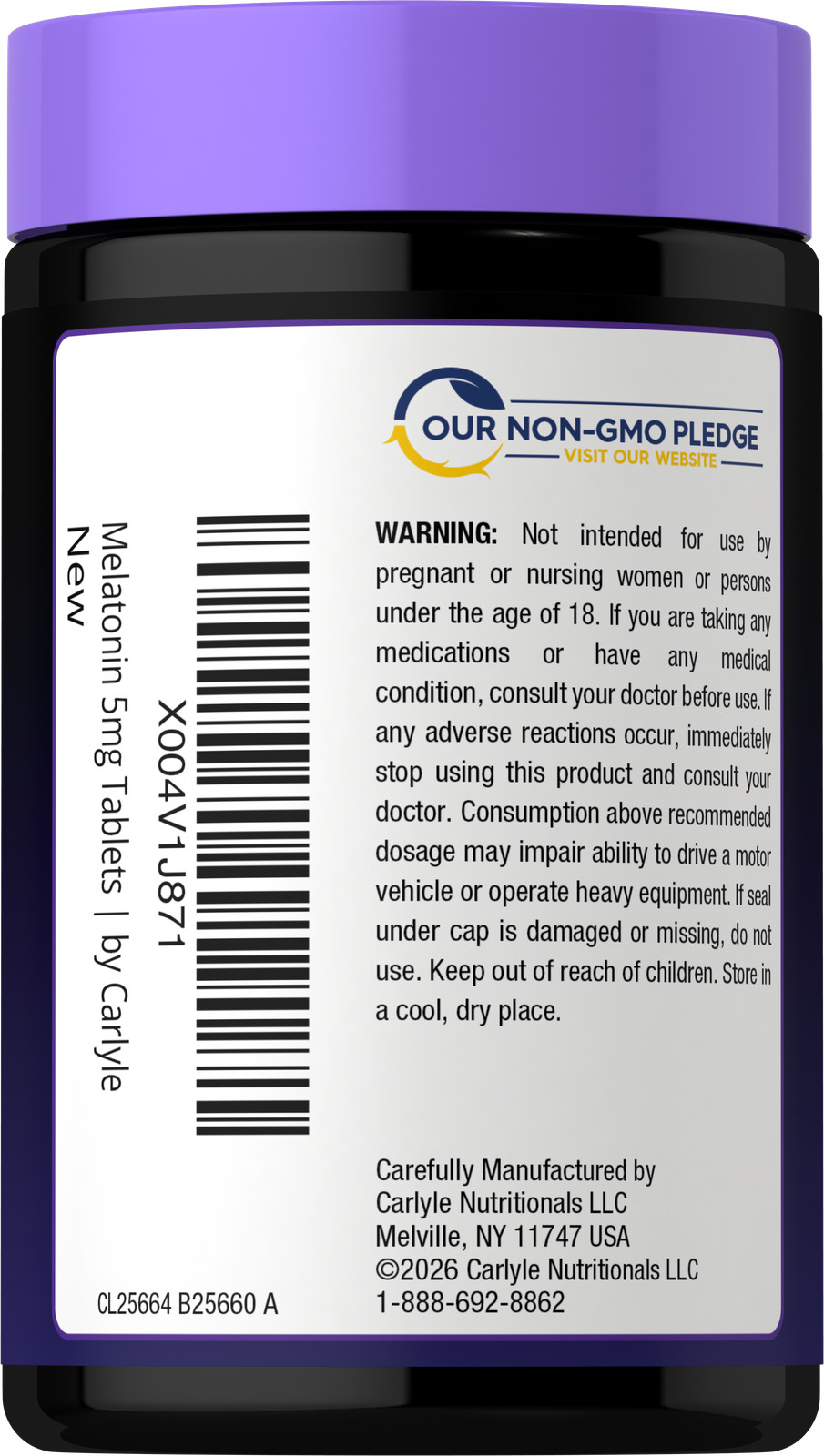 Melatonin 5mg | 180 Tablets | Sustained Release | by Carlyle