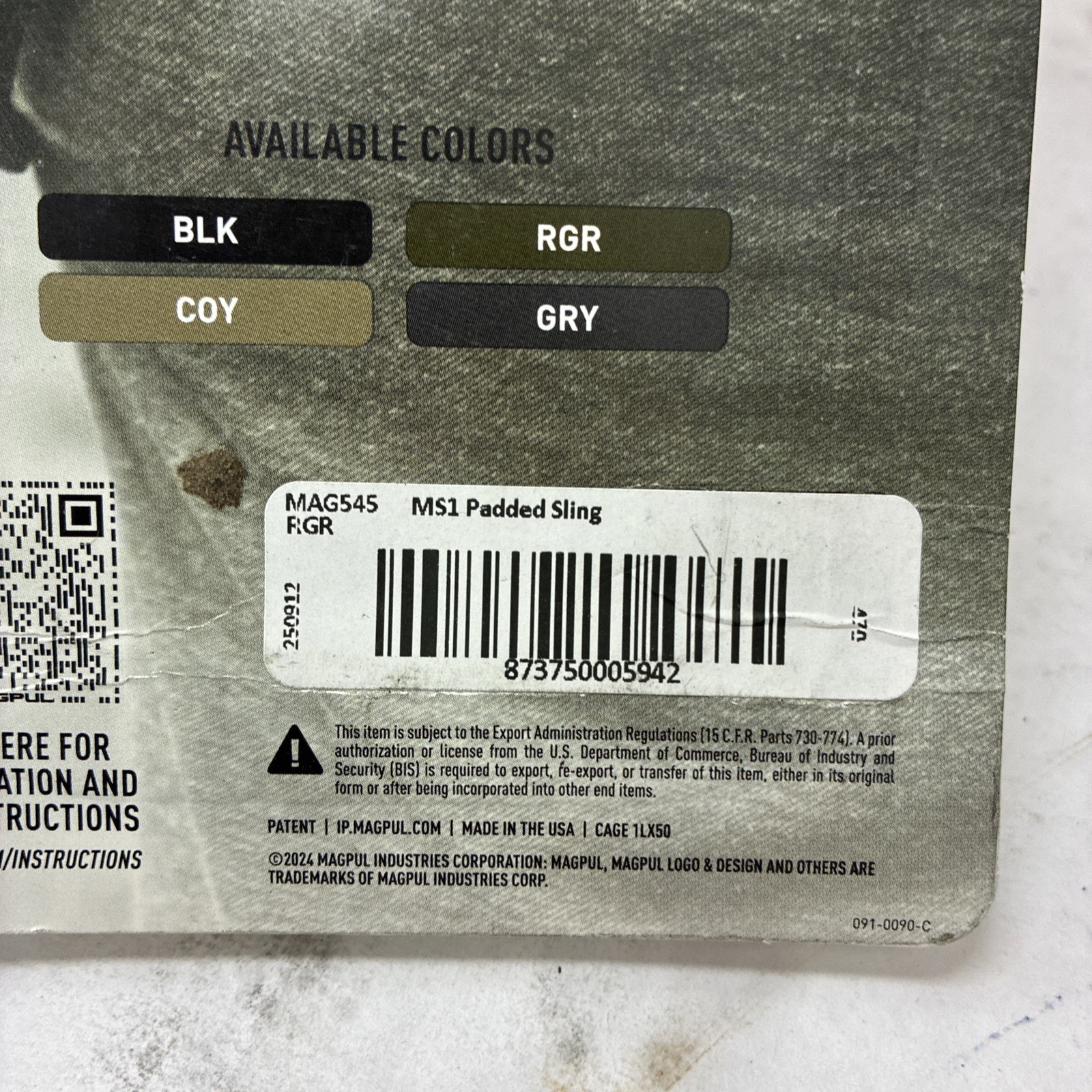 MAGPUL MS1 PADDED Sling Single / Two-Point SLING MAG545-RGR