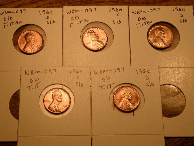 1960-D SD WRPM#97 D/D Tilted Ch/Gem BU/Uncirculated Red Lincoln Cent Error
