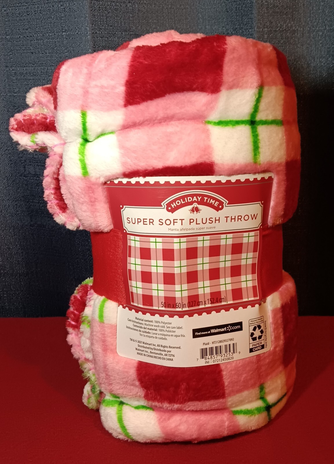 Holiday Time Plaid Super Soft Plush Throw 50" x 60"
