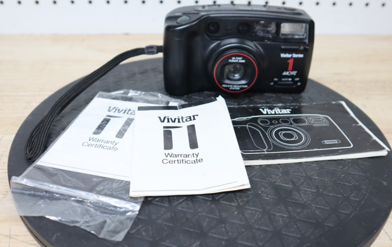 Nice Used Vivitar Series 1 Model 440PZ 35mm Camera W/ Original Strap & Manual US