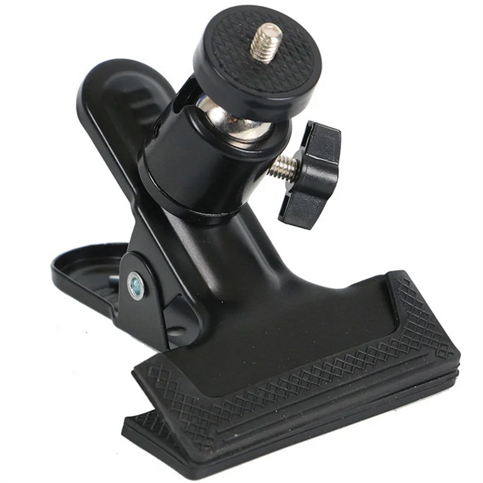 Camera Flash Light Clip Clamp Speedlite Holder Bracket with 360 Swivel Ballhead