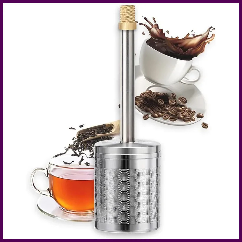 Reusable Stainless Steel Coffee Filter Screen Tea Infuser Portable Travel Brewer