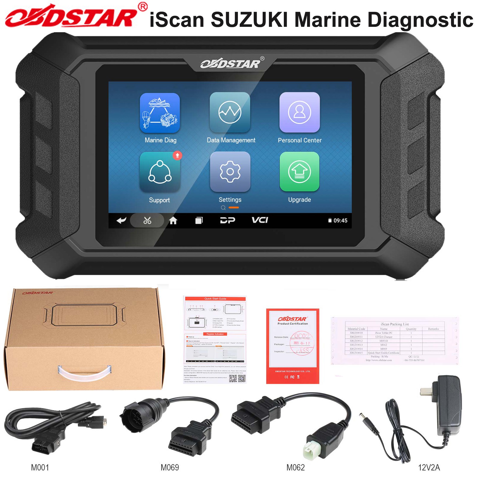 OBDSTAR iScan for SUZUKI Marine Diagnostic OBD2 Scanner Code Reader Action Test