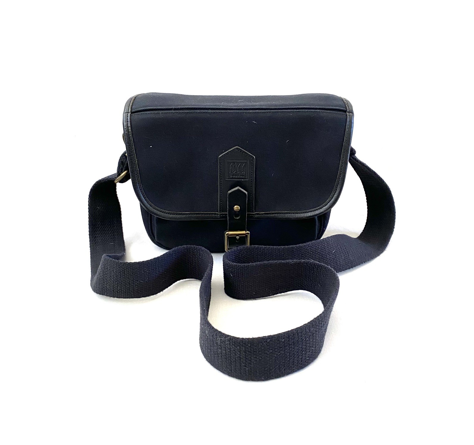black canvas FOGG London Celia luxury camera shoulder bag case